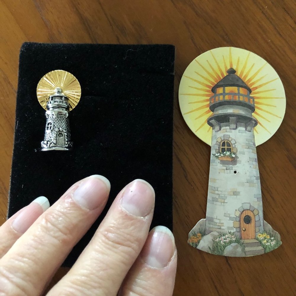 AVON Lighthouse lapel pin